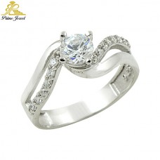 Gümüş Zirkon Taşlı Yüzük